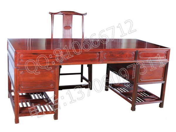老挝红酸枝办公桌椅