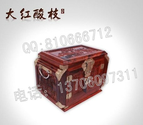 老挝大红酸枝首饰盒